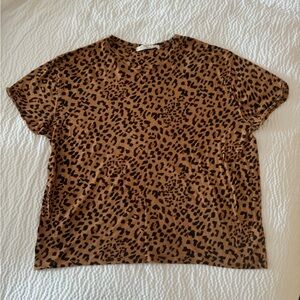 Free People Cheetah Shirt Size Small